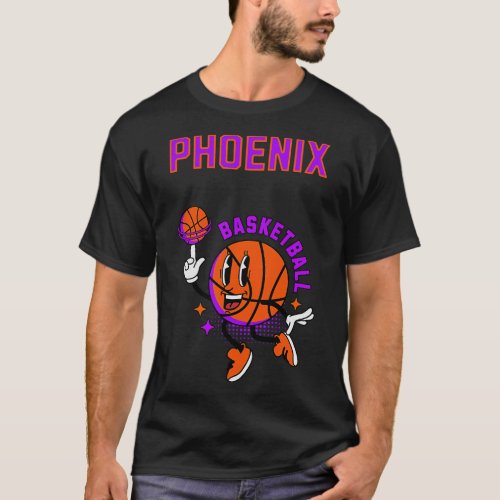 Phoenix Arizona retro vintage basketball design TS T_Shirt