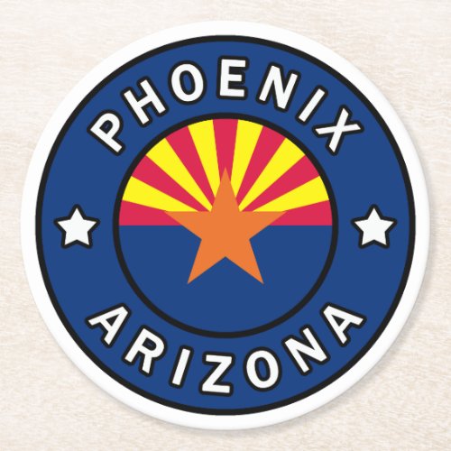 Phoenix Arizona Round Paper Coaster