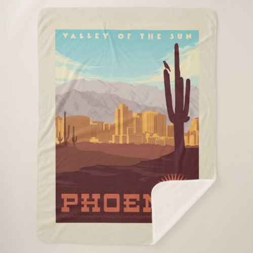 Phoenix Arizona Sherpa Blanket