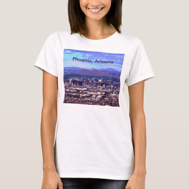 Phoenix, Arizona Skycape in Daytime T-Shirt (Front)