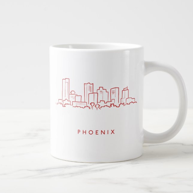 Phoenix Arizona Skyline Giant Coffee Mug (Right)