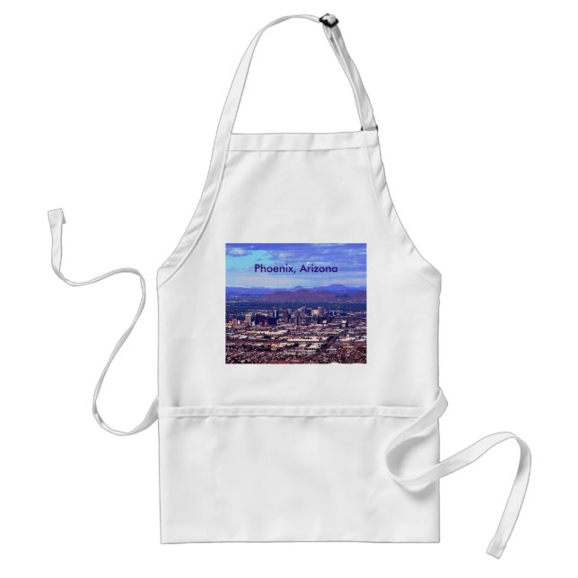 Phoenix Arizona Skyline in Daytime Adult Apron (Front)