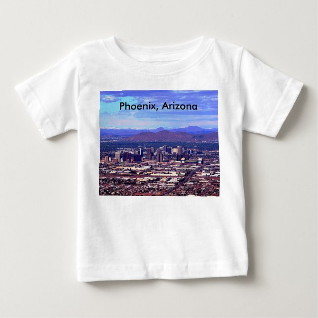 Phoenix Arizona Skyline in Daytime Baby T-Shirt (Front)