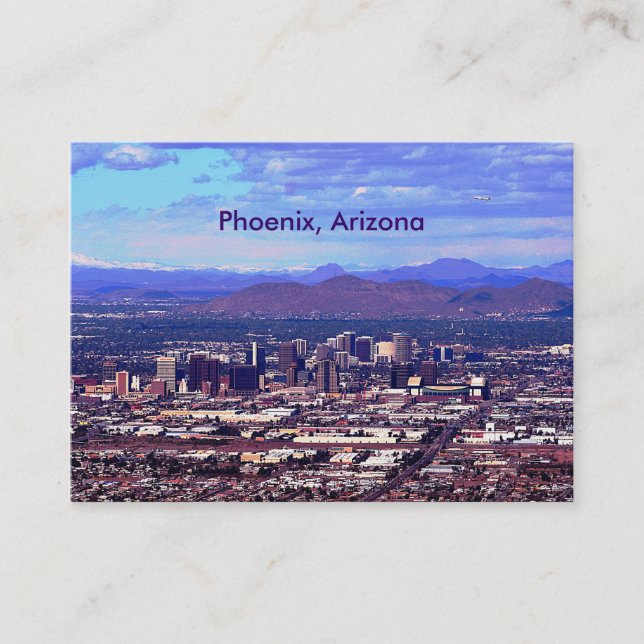 Phoenix Arizona Skyline in Daytime Business Card (Front)
