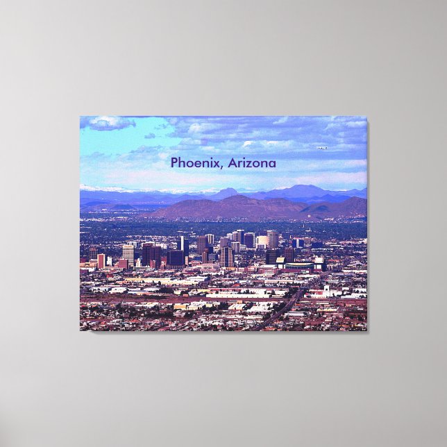 Phoenix Arizona Skyline in Daytime Canvas Print (Front)
