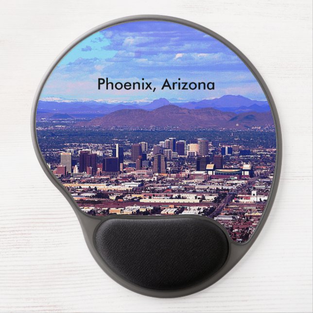 Phoenix Arizona Skyline in Daytime Gel Mouse Pad (Front)