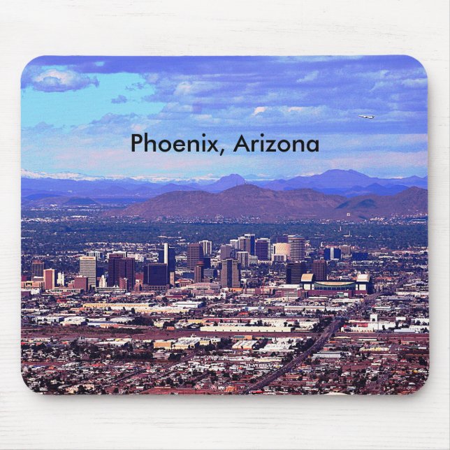 Phoenix Arizona Skyline in Daytime Mouse Pad (Front)