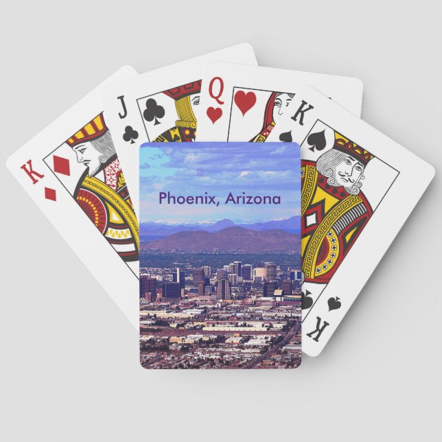 Phoenix Arizona Skyline in Daytime Poker Cards (Back)