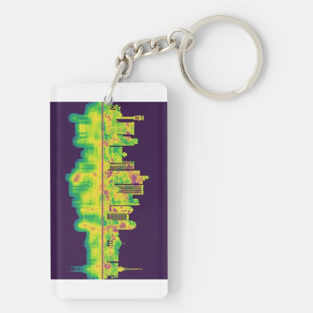 Phoenix Arizona Skyline Keychain (Back)