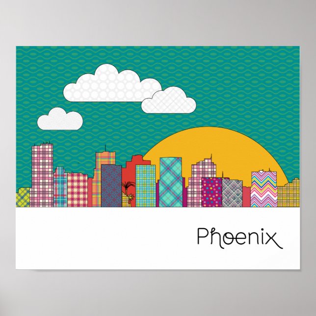 Phoenix, Arizona Skyline Poster (Front)