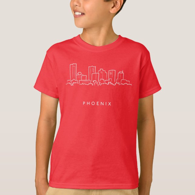 Phoenix Arizona Skyline T-Shirt (Front)
