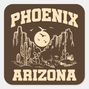 Phoenix,Arizona Square Sticker