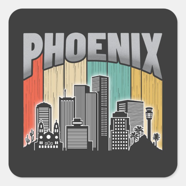 Phoenix Arizona Square Sticker (Front)
