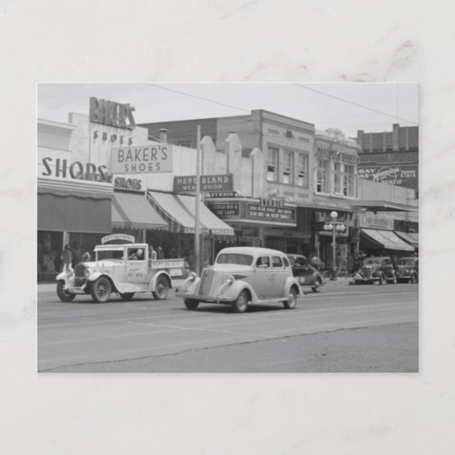 Phoenix, Arizona, Street Scene 1940 Postcard (Front)
