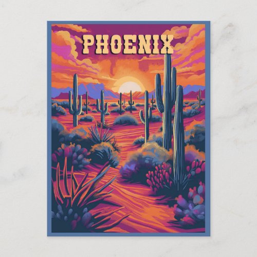 Phoenix Arizona Travel Postcard