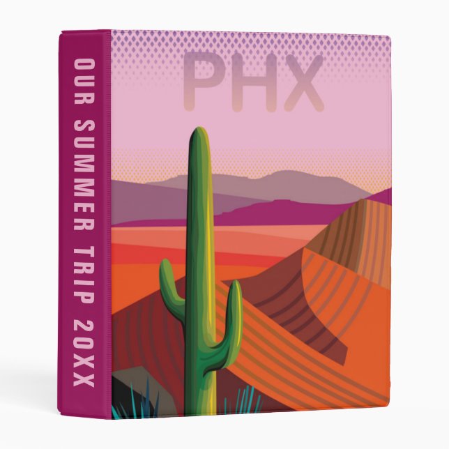 Phoenix Arizona | Travel Poster | Add Your Text Mini Binder (Front/Spine)