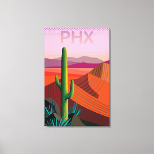 Phoenix Arizona Travel Poster Canvas Print