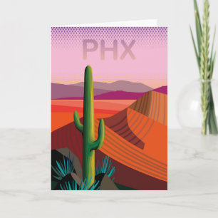 Phoenix Arizona Travel Poster Card