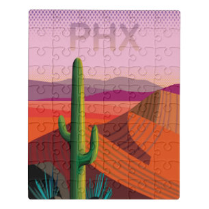 Phoenix Arizona   Travel Poster Jigsaw Puzzle