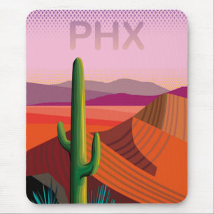 Phoenix Arizona Travel Poster Mouse Pad