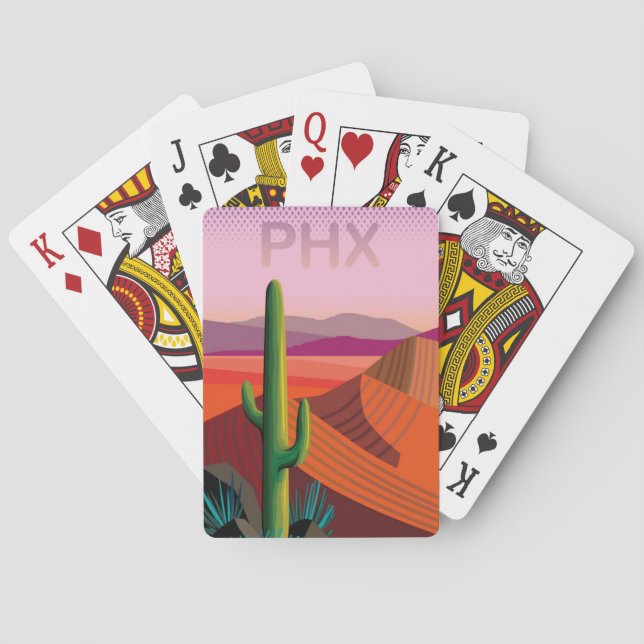 Phoenix Arizona | Travel Poster Poker Cards (Back)