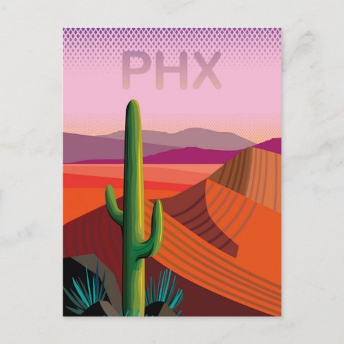 Phoenix Arizona  Travel Poster Postcard