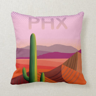 Phoenix Arizona Travel Poster Throw Pillow