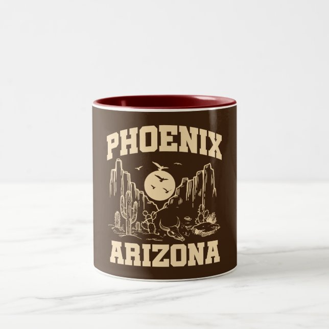 Phoenix,Arizona Two-Tone Coffee Mug (Center)