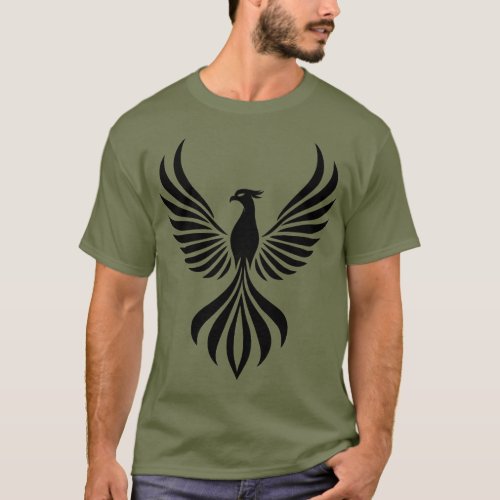 Phoenix Ascend Majestic Silhouette T_shirt Design