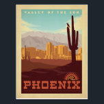 Phoenix, AZ Postcard<br><div class="desc">Anderson Design Group is an award-winning illustration and design firm in Nashville, Tennessee. Founder Joel Anderson directs a team of talented artists to create original poster art that looks like classic vintage advertising prints from the 1920s to the 1960s.</div>