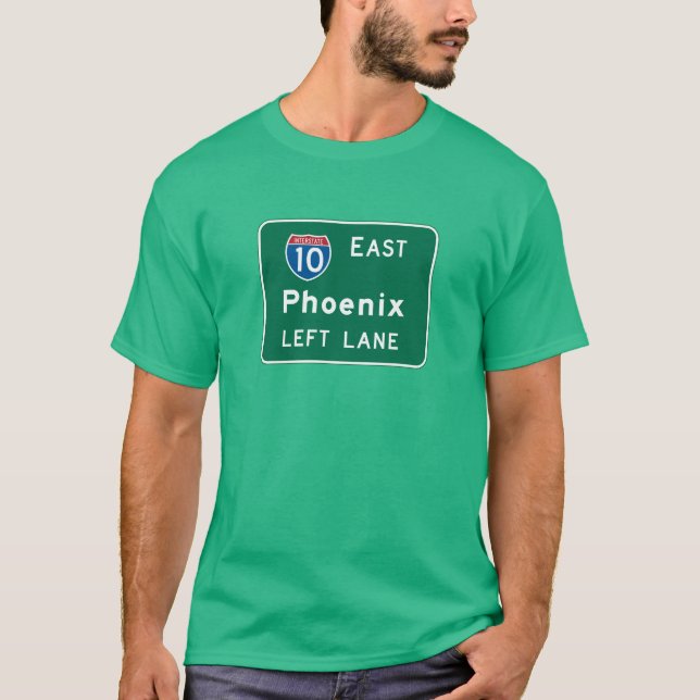 Phoenix, AZ Road Sign T-Shirt (Front)
