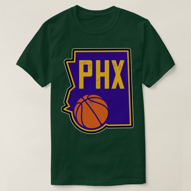 Phoenix Basketball State Outline T-Shirt (Design Front)