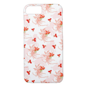 Phoenix Bird And Phoenix Flower Seamless Pattern iPhone 8/7 Case