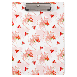 Phoenix Bird And Phoenix Flower Seamless Pattern Clipboard