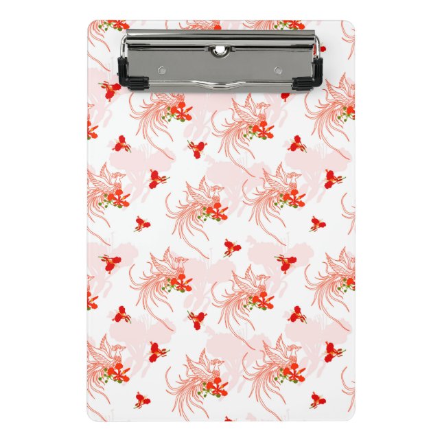 Phoenix Bird And Phoenix Flower Seamless Pattern Mini Clipboard (Front)