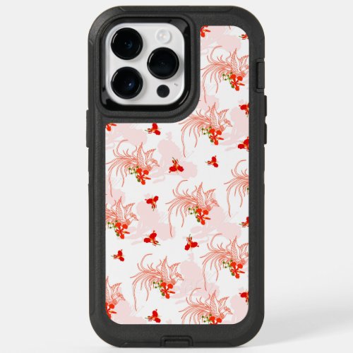 Phoenix Bird And Phoenix Flower Seamless Pattern OtterBox iPhone 14 Pro Max Case