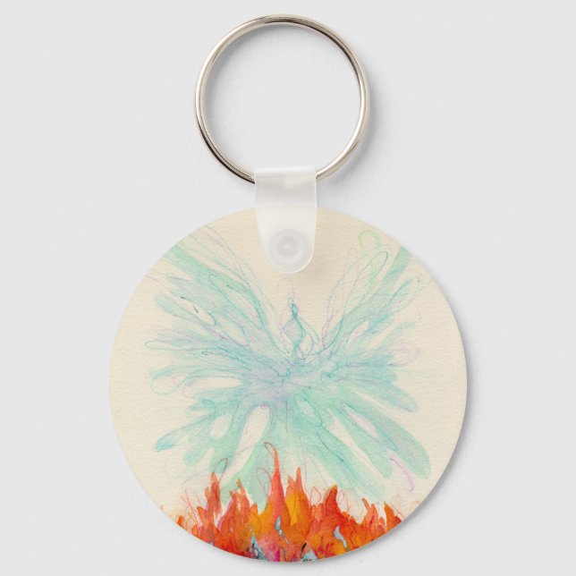 PHOENIX BIRD by SHARON SHARPE Keychain (Front)