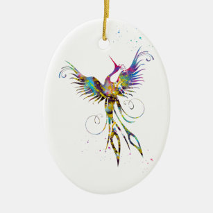Phoenix Bird Christmas Ornaments | Zazzle