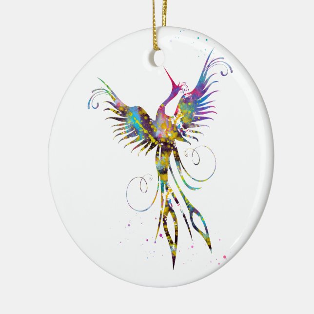 Phoenix bird ceramic ornament (Left)