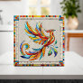 Phoenix Bird - colorful mosaic art Ceramic Tile