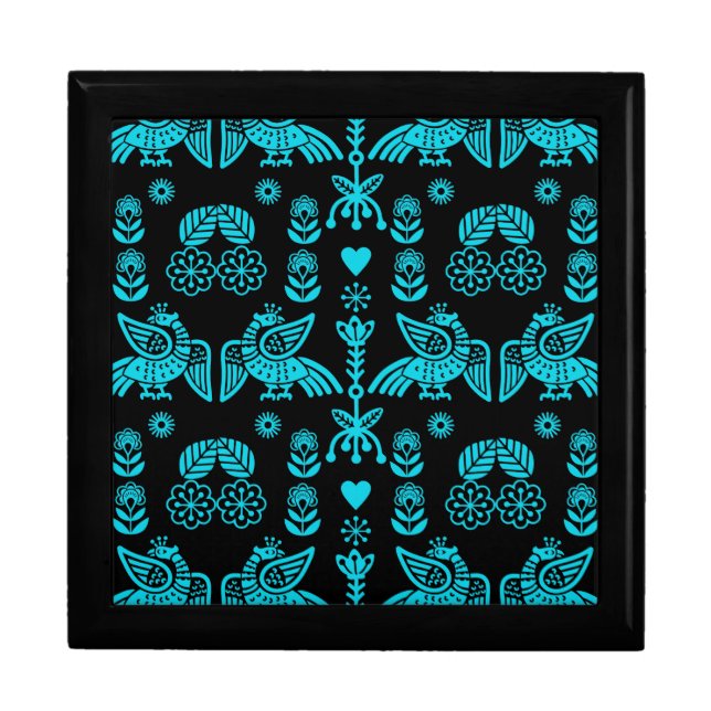 Phoenix Bird Folk Art Print Gift Box (Front)