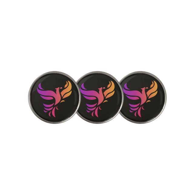 Phoenix bird golf ball marker (3 Up)