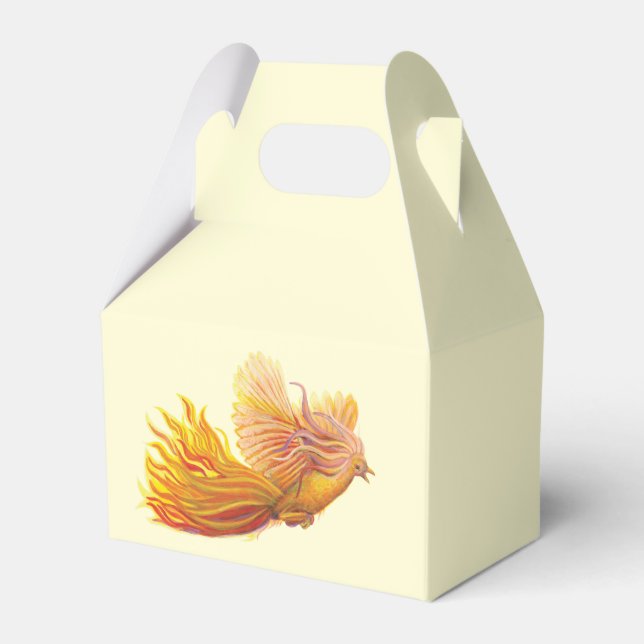 Phoenix Bird in Flight  Favor Box (Front Side)