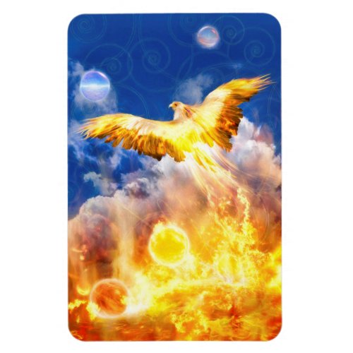 Phoenix Bird RISE ABOVE YOUR TROUBLES Magnet