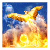 Phoenix Bird RISE ABOVE YOUR TROUBLES Poster Phoenix Bird RISE ABOVE YOUR TROUBLES Poster