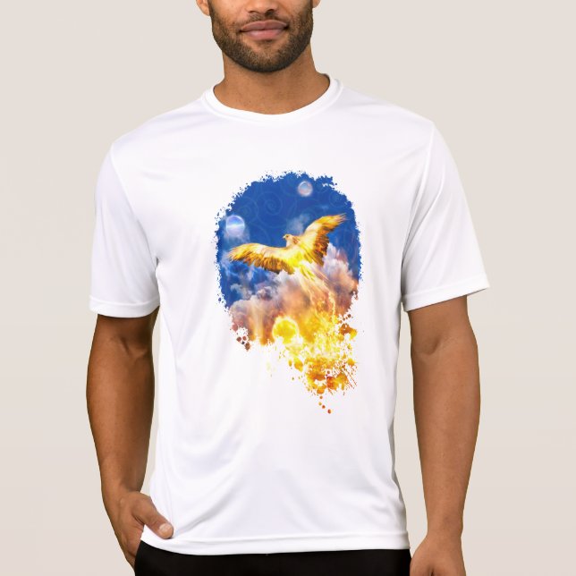 Phoenix Bird RISE ABOVE YOUR TROUBLES Sweatshirt T T-Shirt (Front)