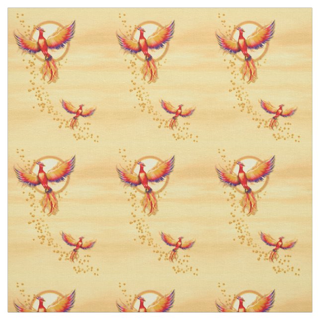 Phoenix Bird Rising 2 Fabric (Swatch)