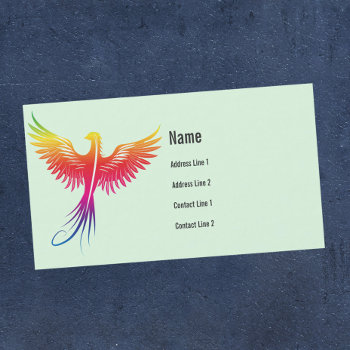 Phoenix Bird Rising Business Card by Sideview at Zazzle