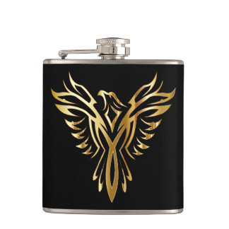 Phoenix Bird Wrapped Vinal Flask