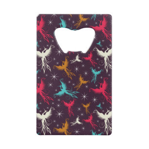 Phoenix Birds Figure Pattern Credit Card Bottle Opener